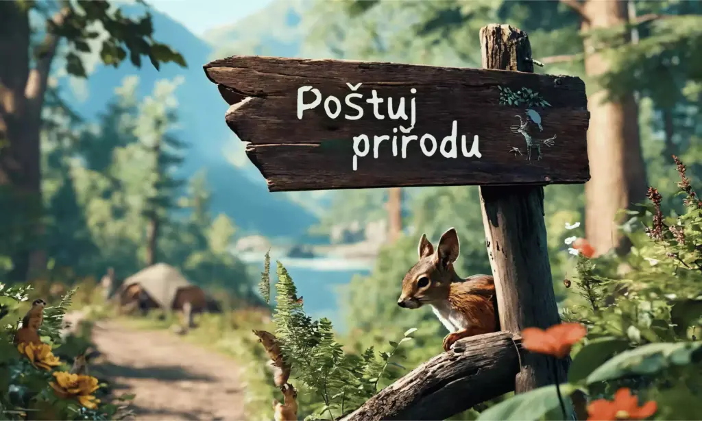 Drveni Znak Postuj Prirodu