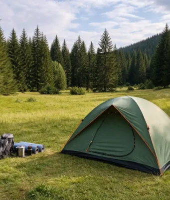 Kako izabrati šator – detaljan vodič za početnike Campsite in the meadow