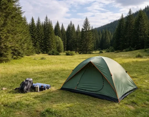 Kako izabrati šator – detaljan vodič za početnike Campsite in the meadow